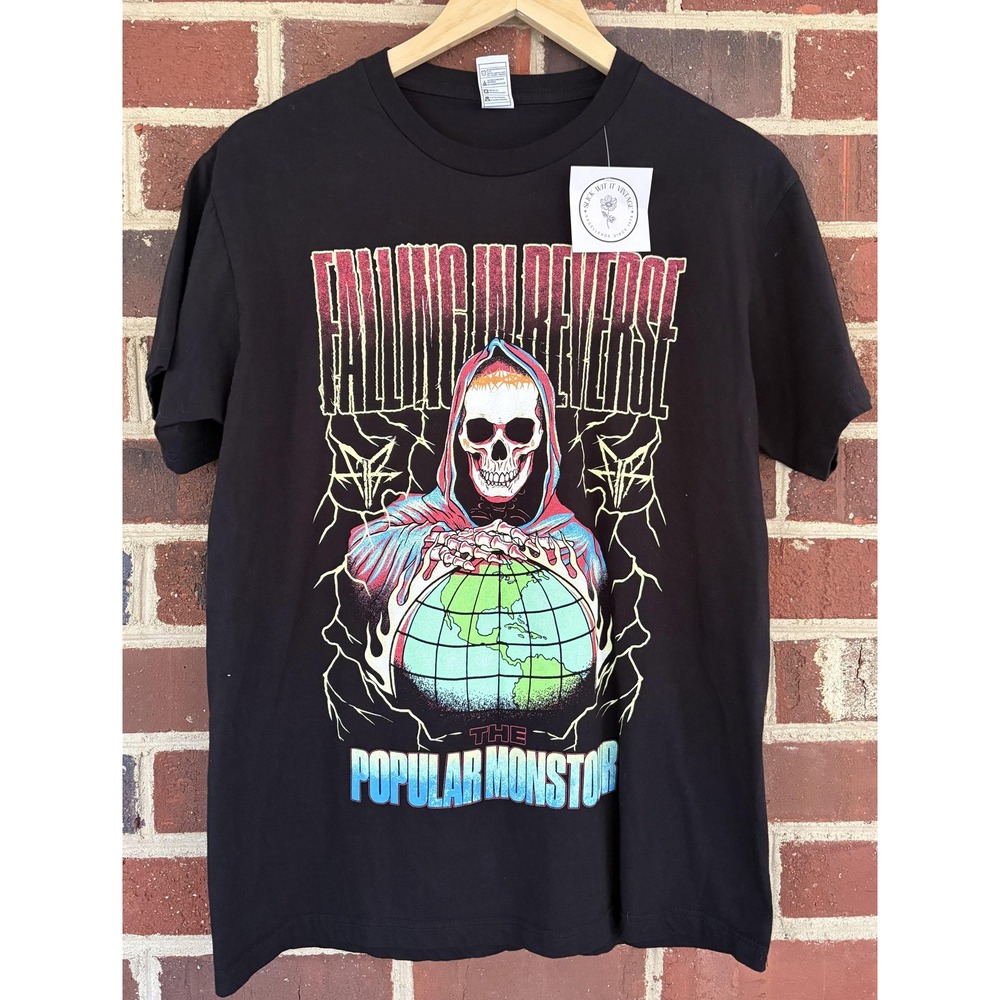Falling In Reverse Popular Monstour Shirt Mens Medium Black Band Tee‎ RWM